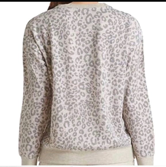 Splendid Leopard Print Long Sleeve Crew Sweater - Picture 2 of 16